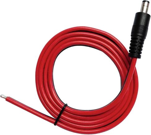 كابل أسلاك التوصيل الكهربائية 14AWG DC، مقبس توصيل ذكر 3.3 قدم/1 متر تيار مستمر إلى سلك عاري سلك إصلاح بديل لإمداد الطاقة ذو نهاية مفتوحة، لشريط Lihgt، CCTV، الشاشات، إلخ (5.5 مم × 2.5 مم ذكر) in Kuwait