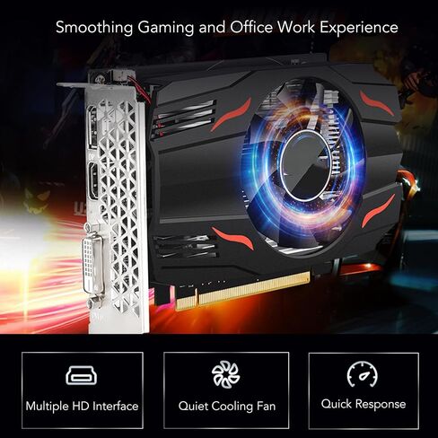 VBESTLIFE RX550 4GB Graphics Card, GDDR5, 128bit, PCI Express 2.0 x8, 1183/6000MHz, Desktop PC Gaming Video Card with , DVI and Ports in Saudi Arabia