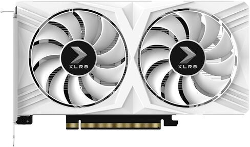 PNY GeForce RTX™ 4060 8GB XLR8 Gaming Verto™ Dual Fan OC White Edition Graphics Card DLSS 3 (128-bit, PCIe 4.0, GDDR6, HDMI/DisplayPort, 2 Slot) in Saudi Arabia