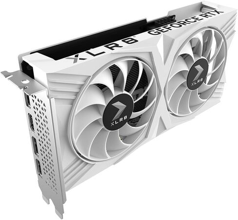 PNY GeForce RTX™ 4060 8GB XLR8 Gaming Verto™ Dual Fan OC White Edition Graphics Card DLSS 3 (128-bit, PCIe 4.0, GDDR6, HDMI/DisplayPort, 2 Slot) in Saudi Arabia
