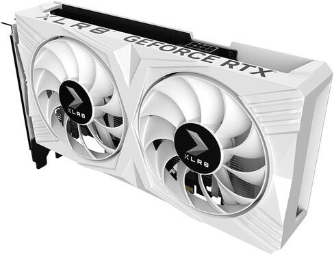 PNY GeForce RTX™ 4060 8GB XLR8 Gaming Verto™ Dual Fan OC White Edition Graphics Card DLSS 3 (128-bit, PCIe 4.0, GDDR6, HDMI/DisplayPort, 2 Slot) in Saudi Arabia