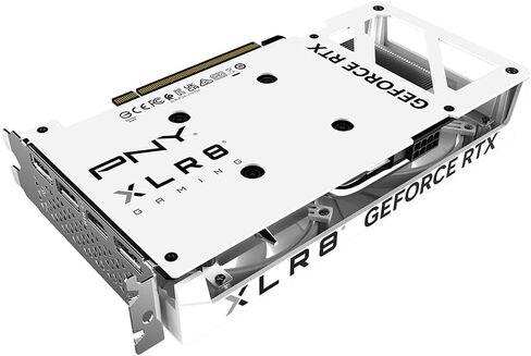 PNY GeForce RTX™ 4060 8GB XLR8 Gaming Verto™ Dual Fan OC White Edition Graphics Card DLSS 3 (128-bit, PCIe 4.0, GDDR6, HDMI/DisplayPort, 2 Slot) in Saudi Arabia