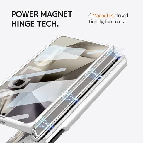 NINKI S Pen Case for Samsung Galaxy Z Fold 6 Case with Screen Protector,Magnetic Hinge Stylus Slot Phone Case for Samsung Z Fold 6 Case with Pen Holder,Band Grip Case Galaxy Z Fold 6 Case Strap Blue in Kuwait