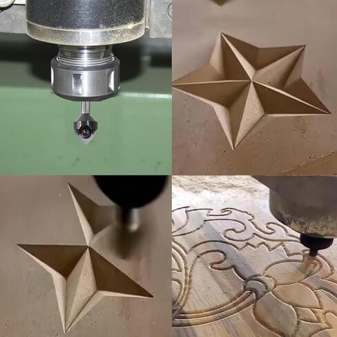 لقم توجيه أخدود من الكربيد على شكل حرف V باستخدام الحاسب الآلي، ساق 1/4 بوصة، 90 درجة مع شفرة قابلة للاستبدال بطول القطع 21/64 بوصة، من أجل الحز على شكل حرف V، وصناعة الإشارات، والحروف (على الوجهين) in Kuwait