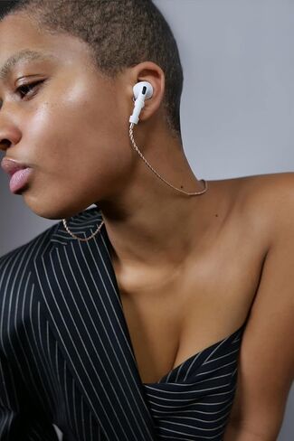 Tapper Hematite Black Plated Rope Chain for AirPods & AirPods Pro in Saudi Arabia
