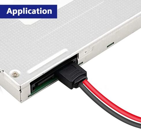 4Pcs SATA 15-Pin Male to SATA 6-Pin Female Slimline Power Adapter Cable for Slimline SATA Hard Drives, 12inch (30cm) in Kuwait