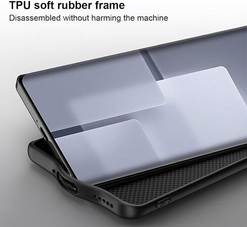 QUIETIP Hard Case Compatible with Poco X6 Pro & Redmi K70E 5G with Tempered Glass Screen Protector,Slim Shockproof Vegetarian Shell Metal Lens Protective Cover,Black in Saudi Arabia