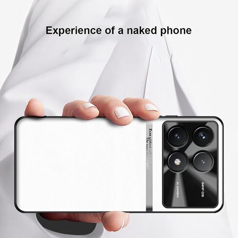 QUIETIP Hard Case Compatible with Poco X6 Pro & Redmi K70E 5G with Tempered Glass Screen Protector,Slim Shockproof Vegetarian Shell Metal Lens Protective Cover,Black in Saudi Arabia