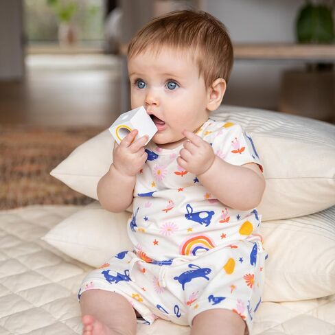 Baby Toddler Short Sleeve T-Shirt Crewneck with 2 Shoulder Buttons for Easy-Dress in Saudi Arabia