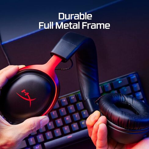 HyperX Cloud III – Wired Gaming Headset, PC, PS5, Xbox Series X|S, Angled 53mm Drivers, DTS, Memory Foam, Durable Frame, Ultra-Clear 10mm Mic, USB-C, USB-A, 3.5mm – Black (Renewed) in Saudi Arabia