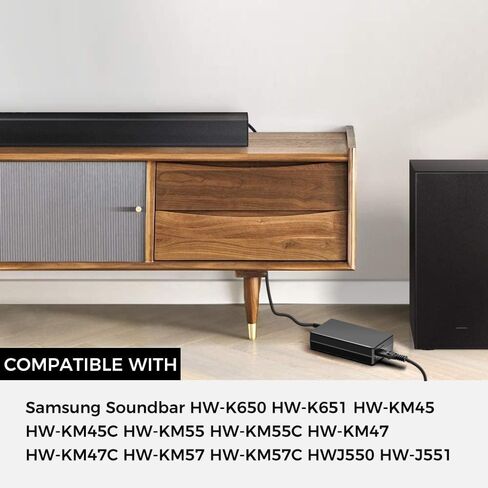 A4024_FPN 24V 1.66A 2A محول سلك الطاقة متوافق مع Samsung Soundbar HW-K650 HW-K651 HW-KM45 HW-KM45C HW-KM55 HW-KM55C HW-KM47 HW-KM47C HW-KM57 HW-KM57C HWJ550 HW-J551 شاحن العرض in Saudi Arabia