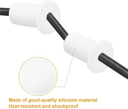 uxcell 8Pcs Wall Grommets for Cables 1 Inch Silicone Cable Wall Bushing Feed Through Cable Routing Kit Accessories Wall Cable Pass Through for Ethernet with 7.5mm Hole, Grey in Saudi Arabia