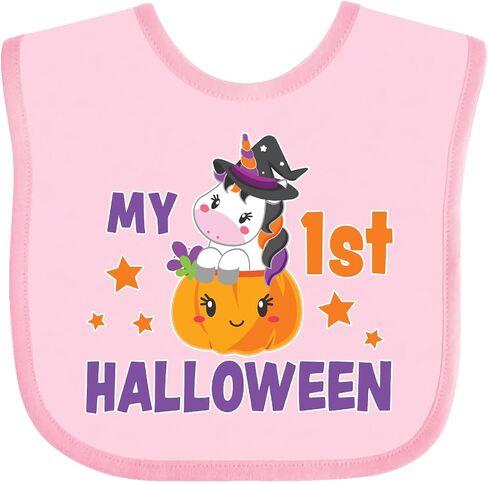 inktastic My 1st Halloween with Unicorn Witch Baby Bib in Saudi Arabia