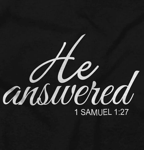 Brisco Brands He Answered Samuel 1:17 Christian Baby Bodysuit Jumper Girls in Saudi Arabia