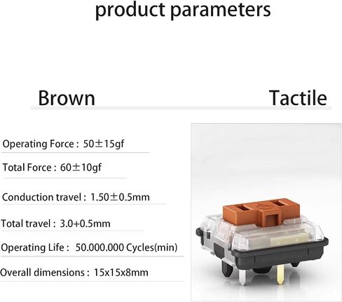 Kailh Low Profile RGB SMD Tactile Switch 1350 Chocolate Mechanical Keyboard Switch (Choc Brown 45pcs) in Saudi Arabia