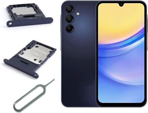 لهاتف سامسونج جالاكسي A15 5G SM-A156U A156B A156P A156E S156VL حامل صينية بطاقة Sim فتحة استبدال الدبوس، قطعة واحدة أزرق/أسود in Saudi Arabia