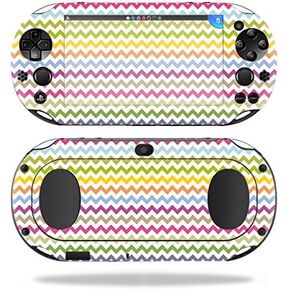 MightySkins Skin Compatible with Sony PS Vita (Wi-Fi 2nd Gen) wrap Cover Sticker Skins Rainbow Chevron
