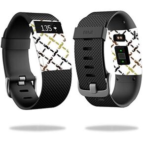غلاف MightySkins متوافق مع ساعة Fitbit Charge HR وغطاء لاصق وغطاء للشارب