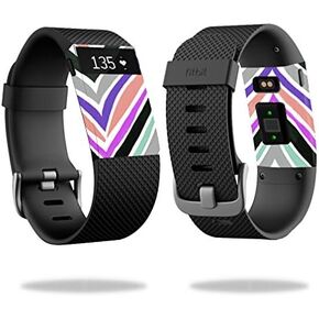 MightySkins Skin Compatible with Fitbit Charge HR Watch Cover wrap Sticker Skins Colorful Chevron