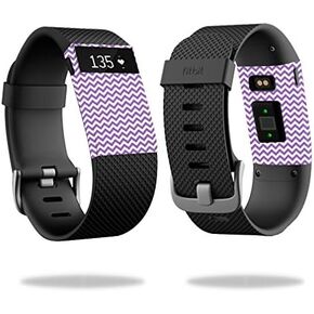 MightySkins Skin Compatible with Fitbit Charge HR Watch Cover wrap Sticker Skins Lavender Chevron