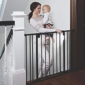 Toddleroo by North States 6" Extension for “Light the Way Baby Gate". Fits openings up to 67.5'' wide. Add up to 3 extensions. No tools required. (Adds 6" width, Matte Bronze)