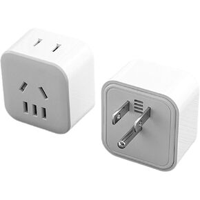 US Travel Plug Adapter US to Canada Plug Adapter Universal Travel Adapter 3 Prong Grounded USA Wall Plug Power Converter Convert China Brazil Canada and Other Plugs to US Plug Sockets