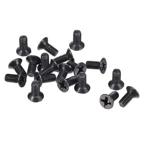 uxcell M3.5 x 8mm Phillips Screw Fastener Black for Laptop PC TV Fan Switch 150pcs
