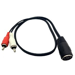 Qaoquda DIN 8 Pin to RCA Cable, 8-Pin Din Female to 2 RCA Male Audio Adapter Cable for Electrophonic Bang & Olufsen, Naim, Quad Stereo Systems (DIN 8Pin F/2RCA M 1.5M/5Feet)