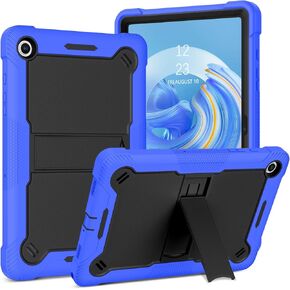 DUEDUE for Samsung Galaxy Tab A9 Plus 11" 2023 Tablet Case, 3 in 1 Hybrid Shockproof Silicone Gel Protective Tablet Cover with Kickstand for Samsung Tab A9+ Plus(SM-X210/X216/X218), Black/Blue