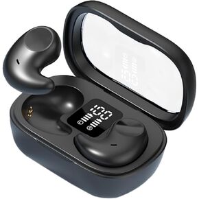 duanduan Wireless Earbuds with Stereo Sound Lightweight 50H Playtime in-Ear LED Battery Display,Comfortable Fit Earbud with Wireless Charging Case Black,Compatible with all cellphones