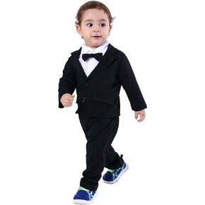 Baby Boys Gentleman Sets Blazer and Pant and Long Sleeve Shirt 3pcs Leisure Suit