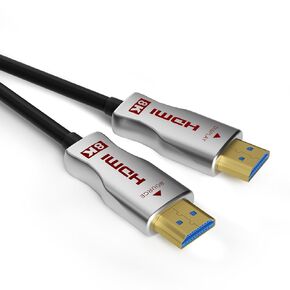 8K Fiber Optic HDMI Cable 25ft, 48Gbps Ultra High Speed HDMI 2.1 Cable 8K60Hz 4K120Hz HDR/HDCP 2.2&2.3/eARC Slim Directional HDMI Cord Flexible Compatible with PS5/Apple/LG/Samsung/Sony TV