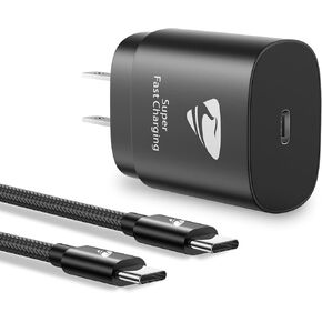 Samsung Charger 25W, Type C Charger Super Fast Charging, Android Phone Charger USB C Wall Charger Block with 6ft USB C Cable for Samsung Galaxy S24 Ultra S23 S22 A03s A14 A15 A32 A53, Z Flip 6 in Kuwait