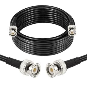 Superbat BNC Extension Cable 50 ohm 50ft BNC Male to Female Bulkhead RG58 Coax Cable for UHF/VHF Ham Radio/Wireless Microphone Antenna Tuner CCTV Amateur Radio etc