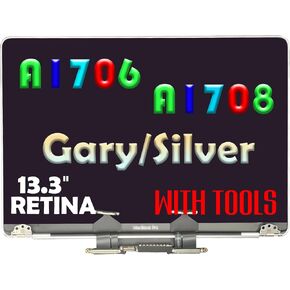 Screen Replacement for MacBook Pro 13.3" A1706 A1708 Late 2016 Mid 2017 EMC 3071 EMC 3163 EMC 2978 EMC 3164 Retina Full LCD Display Assembly 2560x1600 (Grey)