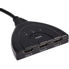 HDMI Switch, 3 Port HDMI Splitter 3 Input 1 Output 3D 1080P Full HD Auto High Speed HDMI Cable Hub Box Adapter for HDTV DVD 360