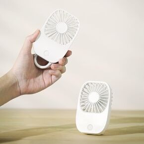 Rechargeable Mini Desktop Fan, Portable Small Fan with Keychain, Outdoor Fan for Work, Life, Learning, Three Speed Mode,Stand Fan,Small Ceiling Fan.