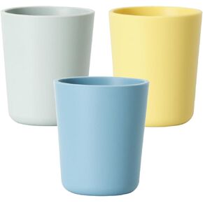 Youngever 3 Pack Silicone Kids Cups, 4 Ounce Silicone Kids Drinking Cups, Unbreakable Toddler Cups