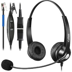Callez RJ9 Phone Headset with Mic Noise Cancelling, Office Telephone Headset with Quick Disconnect Cord Compatible with Cisco IP Phones 7940 7941 7942 7945 7960 7962 7965 7821 7841 8811 8841 8845 8851