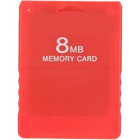 Game Memory Card, 8MB PS2 High Speed Game Memory Card Supports FMCB1.966 and All Games for PS2(red)