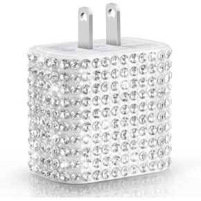 Protective Case for 20W/18W USB-C Power Adapter Charger, Bling Cute Case Cover for iPhone Chargers (Pink) in Kuwait