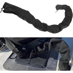 48'' Long Black Zippered Rigging Sleeve, ZRS-1-DP Casing, Trolling Motor Cable Organizer Sleeve with Zipper for Cover Wire and Extension Cords