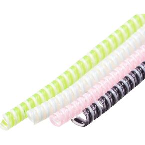 uxcell Spiral Cable Protector for USB Cord Sleeve 4.6 Feet Each, Pink,White,Green,Black