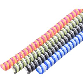 واقي كابل حلزوني من uxcell لحافظة سلك USB بطول 4.6 قدم لكل قطعة، وردي، أبيض، أخضر، أسود