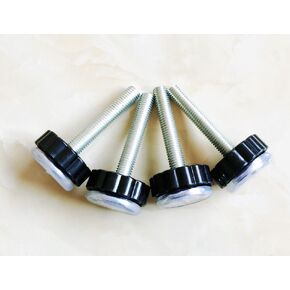 4 عبوات من بوابات الضغط M10 قضبان المغزل الملولبة، ملحقات قضيب المغزل الملولب للبوابة، مجموعة مسامير مثبتة على المسمار لبوابات الحيوانات الأليفة وبوابات درابزين الدرج (أسود) in Kuwait