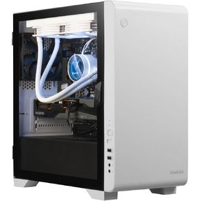 GAMDIAS ATX Mid Tower Gaming PC RGB Case w/Tempered Glass and Excellent Airflow Design & 4 x 120mm ARGB Fans, Support Top & Front 360mm AIO and Vertical GPU Mount
