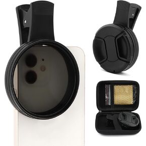 67mm Clip-on CPL Phone Camera Lens Filter Set, Universal CPL Phone Camera Lens Polarizer Clip-On Cellphone CPL Filter Compatible with iPhoneSamsung/Android Smartphones(Size:67mm)