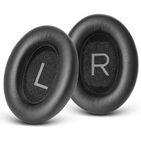 Replacement Ear Pads for Bose QC45, Ear Cushions for Bose QuietComfort 45 (QC45) & Quiet Comfort SE (QC SE) Headphones, Earpads with Softer Leather Noise Isolation Foam (Black)