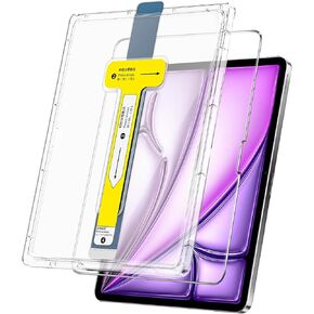 واقي شاشة TQLGY لجهاز iPad Air 13 بوصة M2 (2024)، زجاج مقسى 9H، شفاف عالي الدقة، مضاد للخدش، تركيب تلقائي لإزالة الغبار، عبوة واحدة in Kuwait