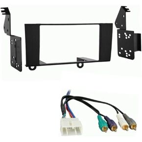 Car Stereo Dash Kit and Wire Harness Combo to Install a Double Din Size Aftermarket Radio Made for 1995-2000 Lexus LS400 (Only vehicles with premium system/external factory amp- No factory Navigation)